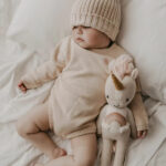 Winter Baby 100% Cotton Knitted Bear Teddy Romper with Hat for Babies and Kids Birthday Gift Set